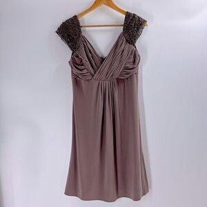 Cocktail Dress elegant beaded sequin top flowing elegant